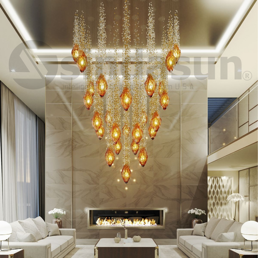 FLASH XL1-Double Height Chandelier